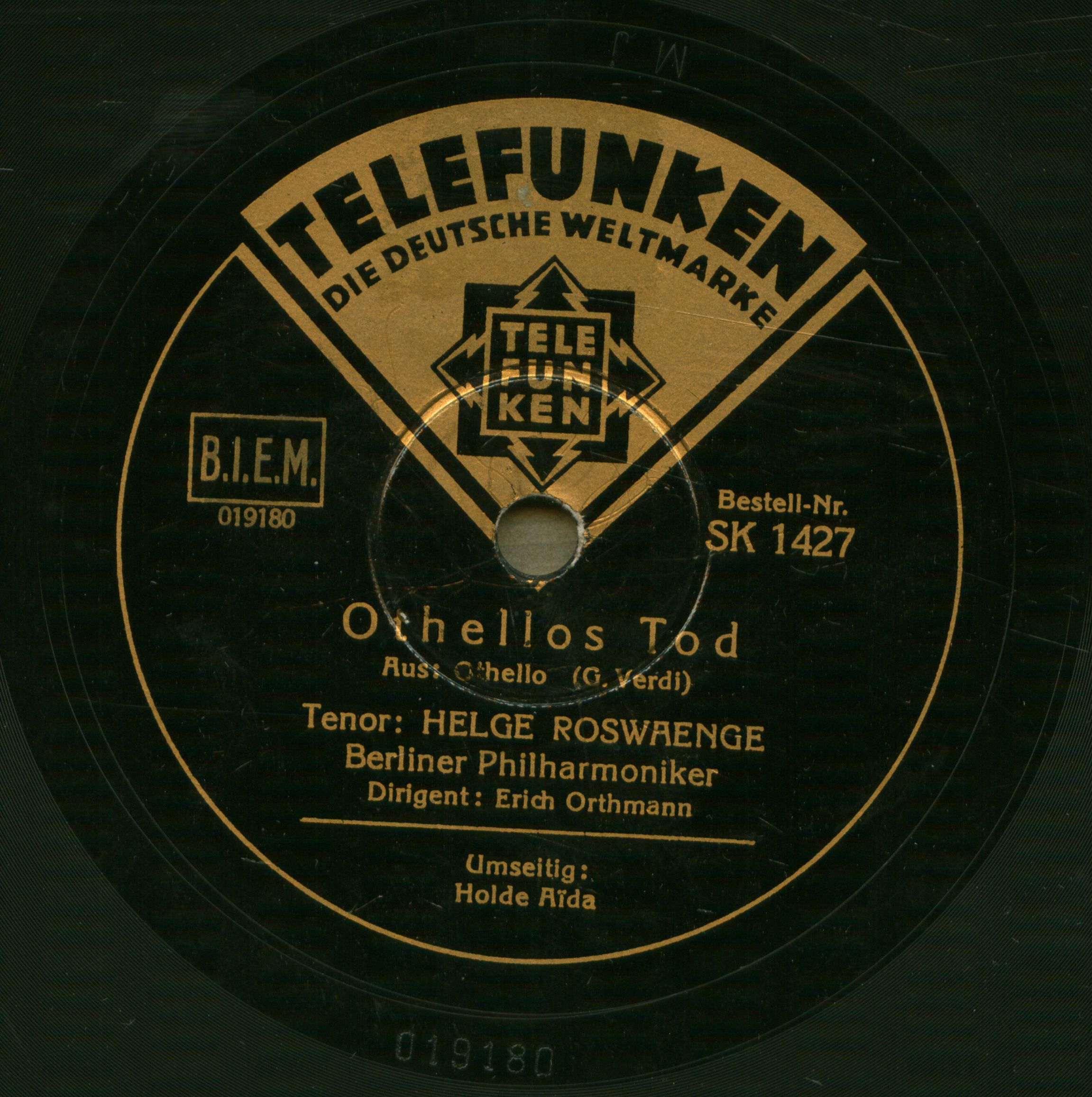Othellos Tod [Hangfelvétel] Aus: Othello